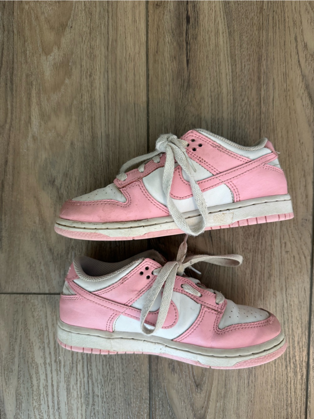 Nike Dunk Low Kids Pink and White Low-Top Sneakers